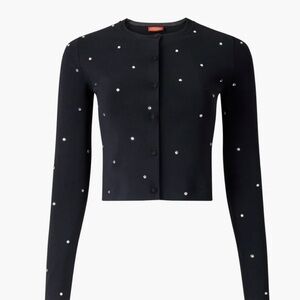 Altuzarra Dorrie Black cardigan sweater crystal embellishment Small NWT